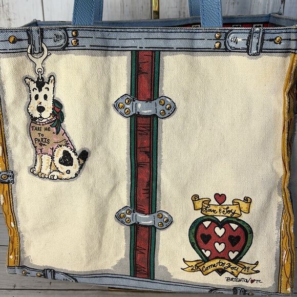 Brighton "In Love We Trust" Canvas Tote Bag - Picture 3 of 12